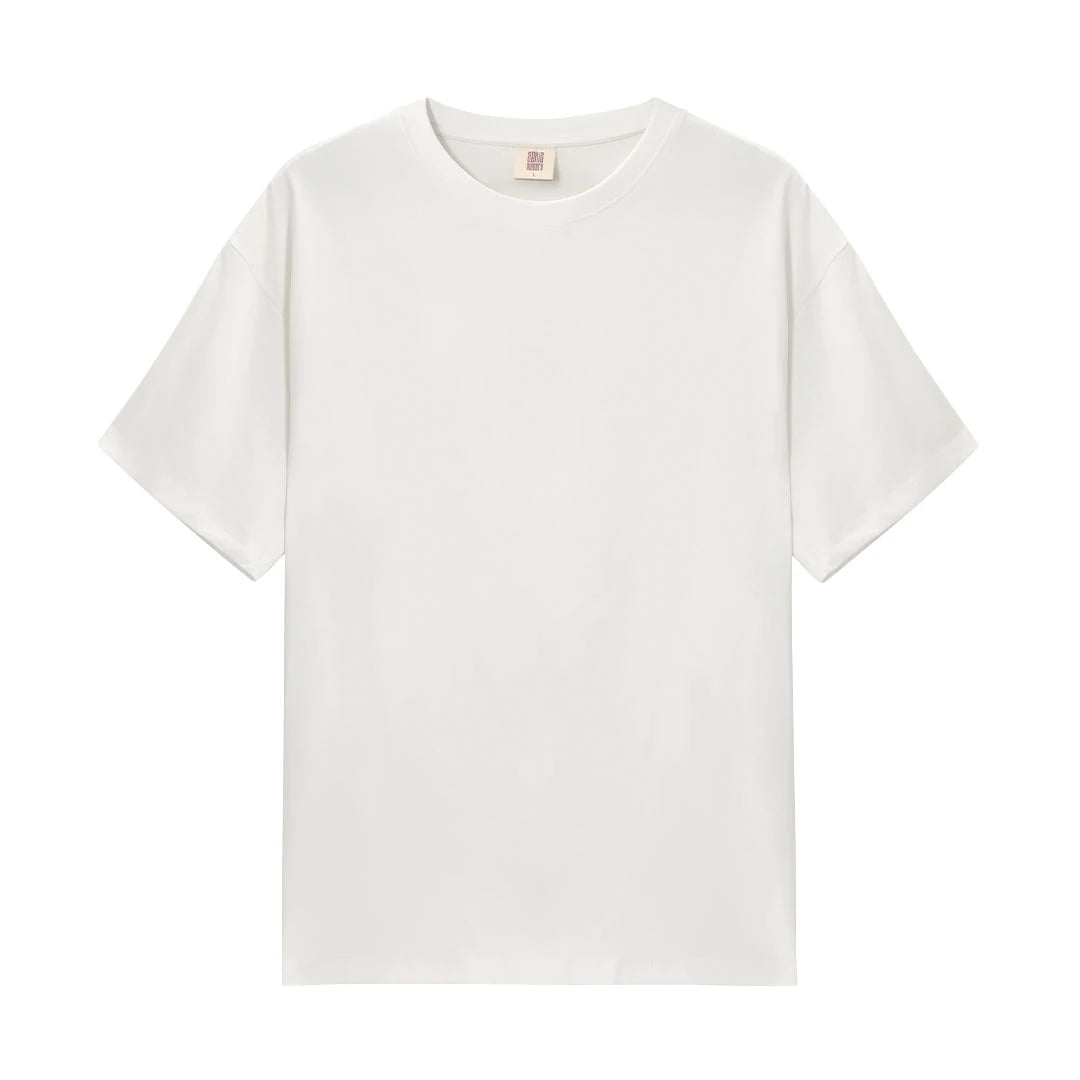 Ekru Basic Oversize Tişört